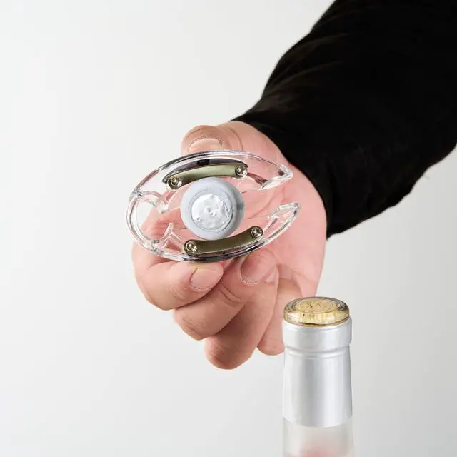 Alt view image 6 of 7 - Wine Bottle Foil Cutter 1 Piece 1.9 x 0.7 Inches Ergonomic Wine Foil Remover Portable Opener Tool Durable Plastic Clear Razor-Sharp Accessory for Easy Removal