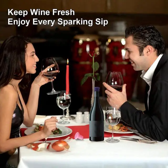 Alt view image 4 of 7 - 8 PCS MultiColor Silicone Wine Stoppers, Reusable Sparkling & Champagne Corks, Sealed Beverages Beer Bottle Caps, Keeps Wine Fresh