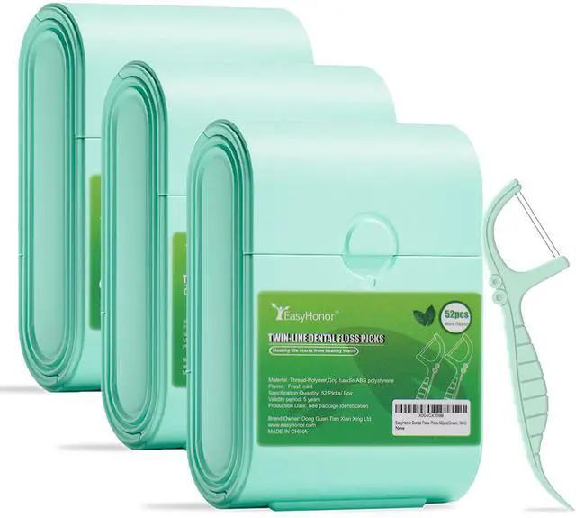 Main image of Dental Floss Picks, Double Thread Dental Flossers, 156 Count