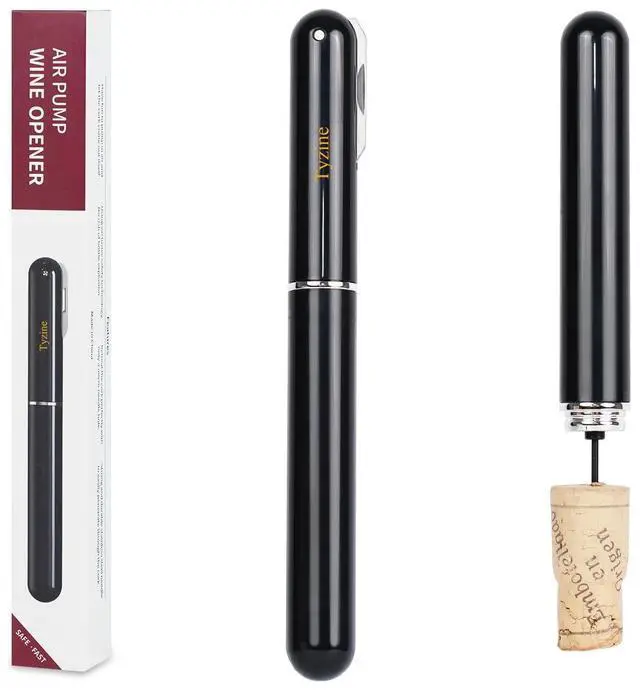 Main image of Wine Air Pressure Pump Bottle Opener With Cutting Wine Bottle Foil Knife, Efficient Corkscrew Bottle Opener,Easy Screw Out Tool,Great For Wine Lovers,Perfect Wine Gift. (black), small
