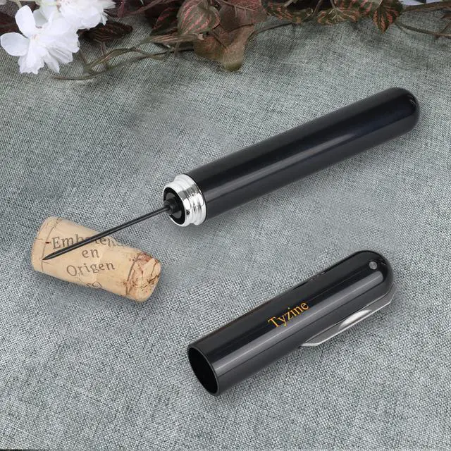 Alt view image 5 of 7 - Wine Air Pressure Pump Bottle Opener With Cutting Wine Bottle Foil Knife, Efficient Corkscrew Bottle Opener,Easy Screw Out Tool,Great For Wine Lovers,Perfect Wine Gift. (black), small