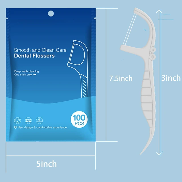 Alt view image 7 of 7 - Dual-Line Dental Floss Picks 200 Count, Mint Flavored Disposable Flossers with Toothpick, Teeth Clean & Fresh Breath, Portable Oral Care Tools for Adults Daily Teeth Cleaning
