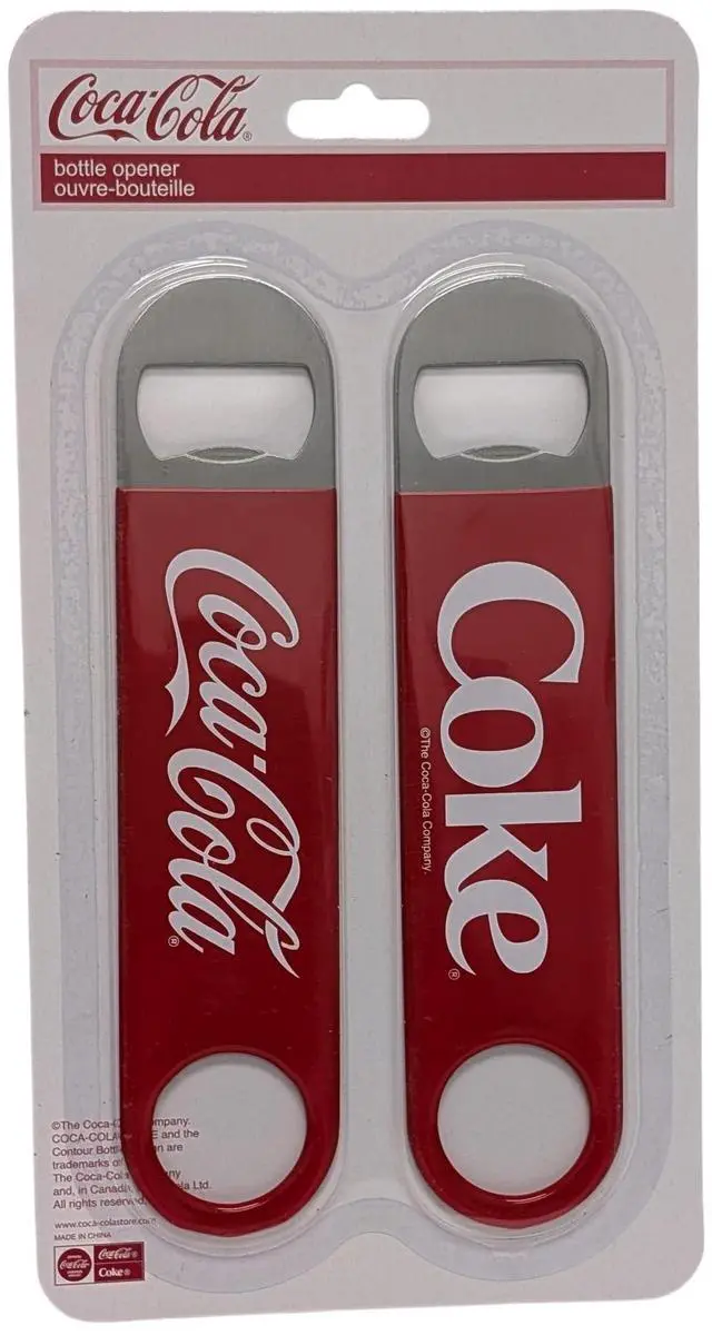 Main image of Coca-Cola Classic Red Bottle Opener Set, 2 Pack, Official Licensed Bar Accessories