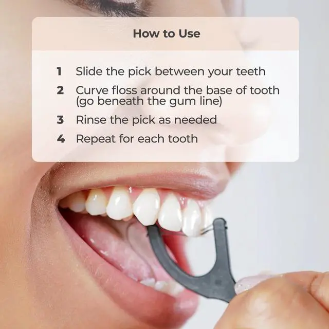 Alt view image 4 of 7 - PUL Mint Dental Floss Picks Biodegradable Floss Sticks with Shred-Resistant Teeth Floss, Fluoride Free Dental Flossers for Adults & Kids, Minty Fresh Dental Floss Picks 50 Count