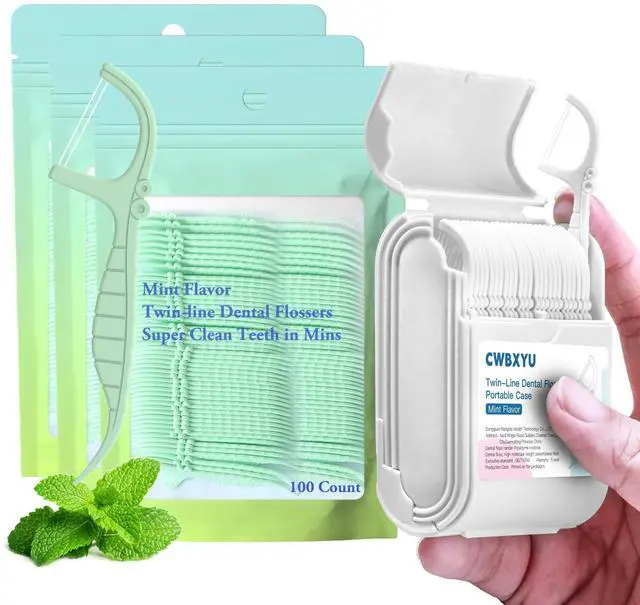 Main image of Professional Mint Twin-Line Dental Floss Picks 352 Count - No Break/No Shred Smart Flossers, 2X Deep Cleaning for Teeth, Travel & Daily Oral Care Toothpicks Sticks,for Hard-to-Reach Areas