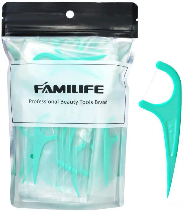 Main image of Individually Wrapped Dental Floss Picks, 100 PCS Mint Flossers