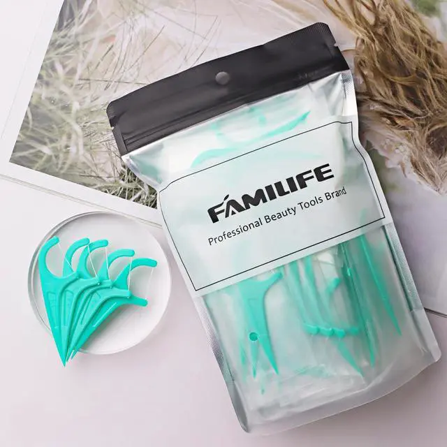 Alt view image 7 of 7 - Individually Wrapped Dental Floss Picks, 100 PCS Mint Flossers
