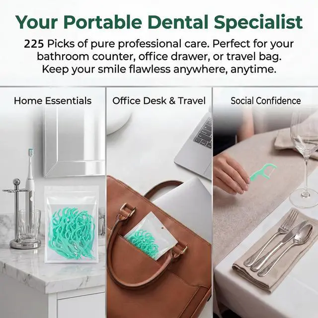 Alt view image 7 of 7 - Dental Floss Picks for Teeth Cleaning