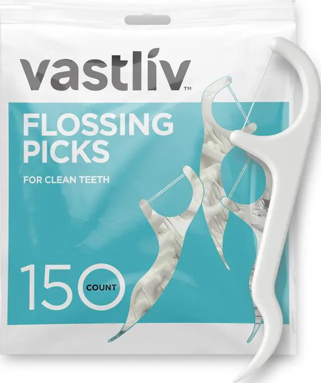 Main image of Flossing Picks 150 Count. Dental Floss Picks, Easy Storage with Zip Seal, Plaque Remover, No Break & No Shred