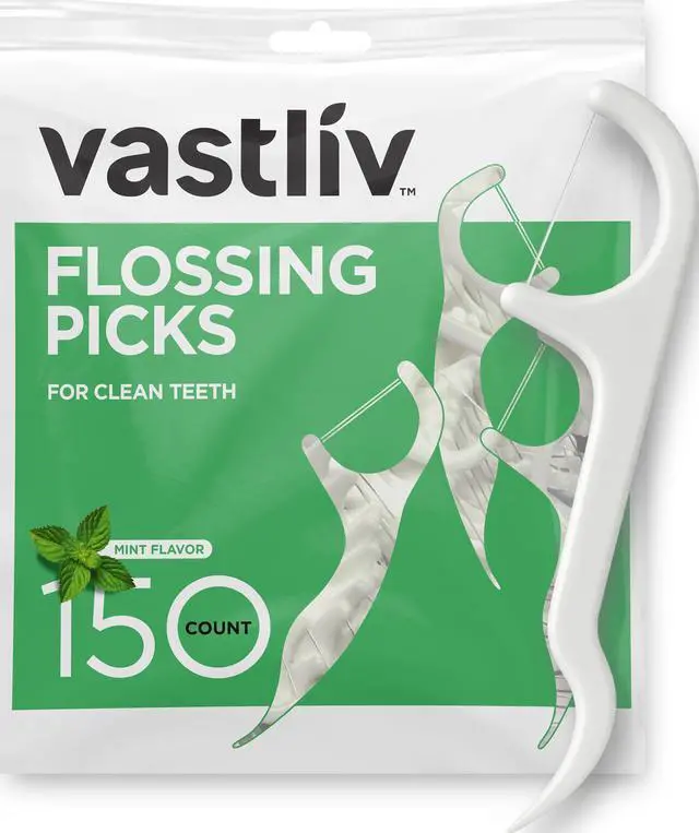 Main image of Flossing Picks 150 Count. Mint Flavor Dental Floss Picks, Easy Storage with Zip Seal, Plaque Remover, No Break & No Shred