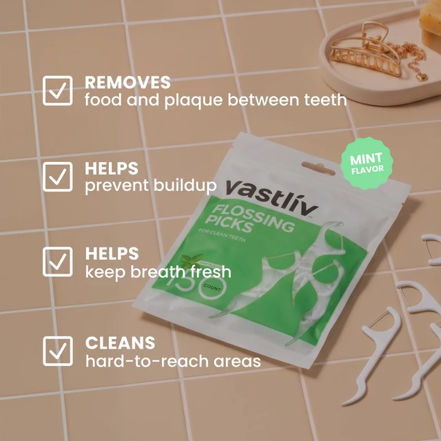Alt view image 2 of 7 - Flossing Picks 150 Count. Mint Flavor Dental Floss Picks, Easy Storage with Zip Seal, Plaque Remover, No Break & No Shred