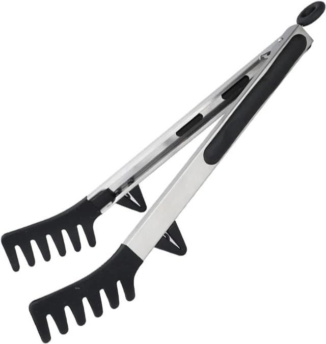 Main image of Upgraded 12inch Silicone Spaghetti Spoon & Pasta Tong,Non-stick Sturdy Pasta Fork with Teeth,Stainless Steel Handle Spaghetti Tong, Food Clip for Spaghetti Noodles,Server Spoon for Cooking and Ser