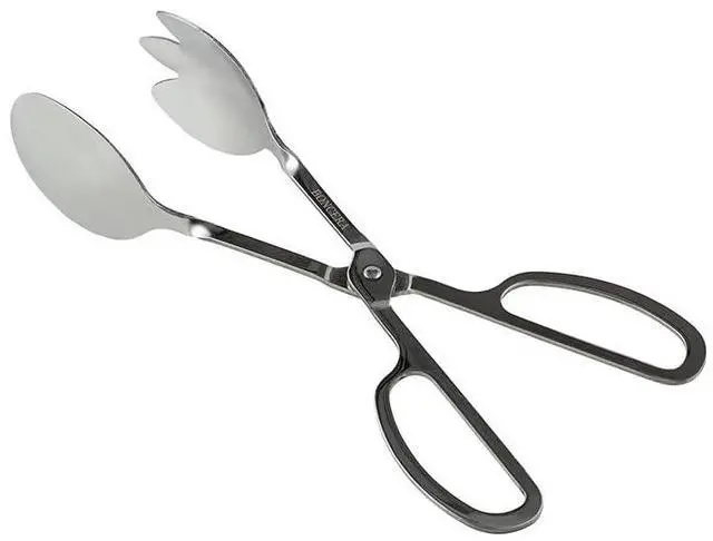 Main image of , 10-inch Stainless Steel Kitchen Scissor Tongs Salad Pasta Grip