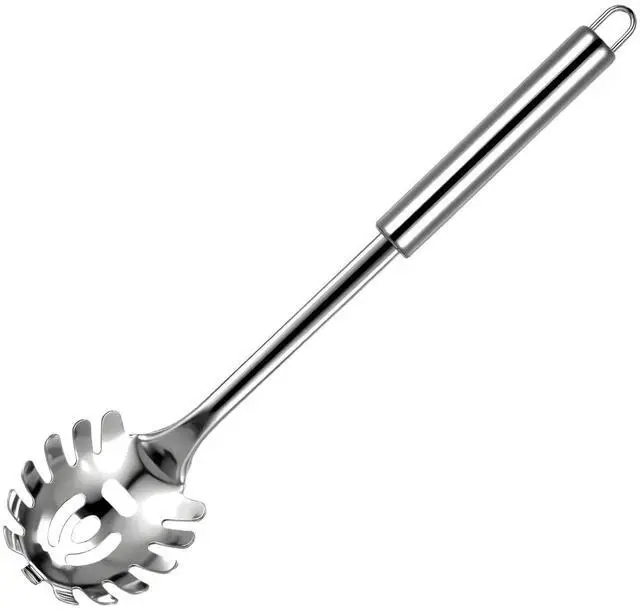 Main image of Pasta Fork Stainless Steel Pasta Spoon, Spaghetti Sever, Heavy Duty Metal Spaghetti Spoon Kitchen Utensils.