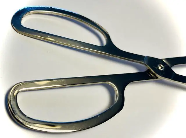 Alt view image 6 of 7 - , 10-inch Stainless Steel Kitchen Scissor Tongs Salad Pasta Grip