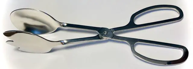 Alt view image 7 of 7 - , 10-inch Stainless Steel Kitchen Scissor Tongs Salad Pasta Grip
