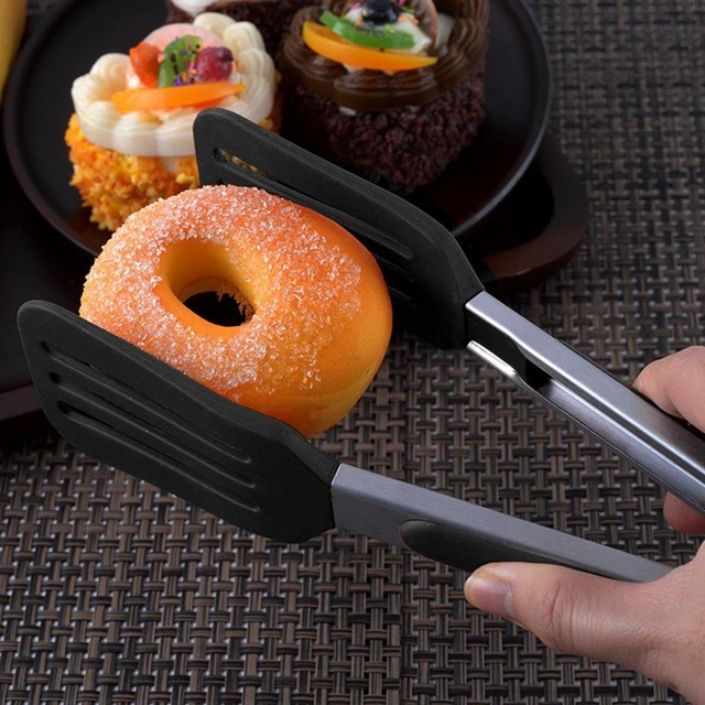Alt view image 3 of 7 - Cooking Tongs 9" and 12" Stainless Steel Kitchen Silicone Serving Tongs