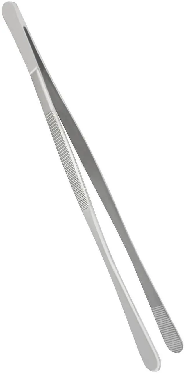 Main image of 8-Inch Kitchen Tweezers Pasta Tongs, Stainless Steel Cooking Tweezer Tongs Culinary Food Tweezers for Plating & Baking