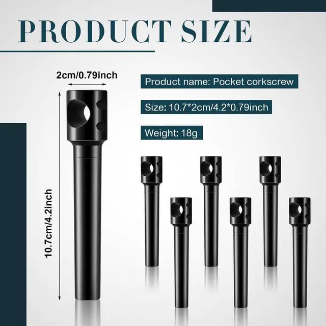 Alt view image 2 of 7 - 6 Pcs Travel Pocket Wine Corkscrew Bulk Portable Wine Opener Plastic Cork Opener Mini Camping Cork Screw for Waiter Corkscrews Restaurant Bottle Camping Travel Gift(Black)