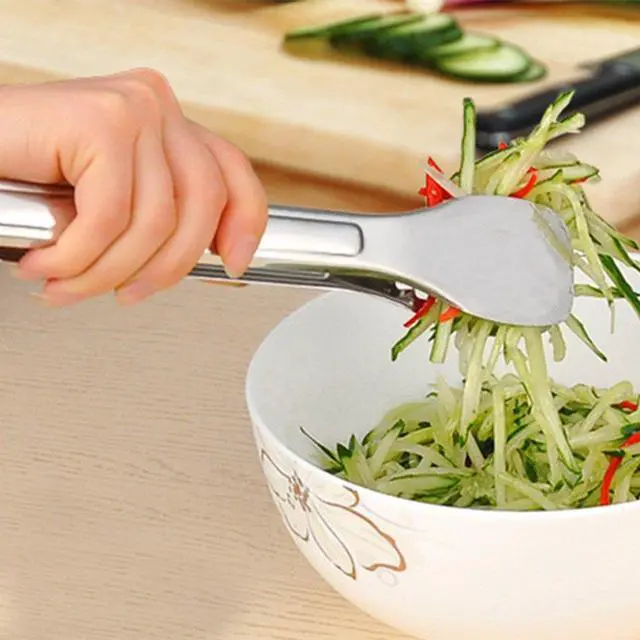 Alt view image 5 of 7 - 2Pcs 9-Inch Cooking Tongs, Stainless Steel Serving Tongs for Barbecue, Cooking, Salad, Grilling, Serving and Frying
