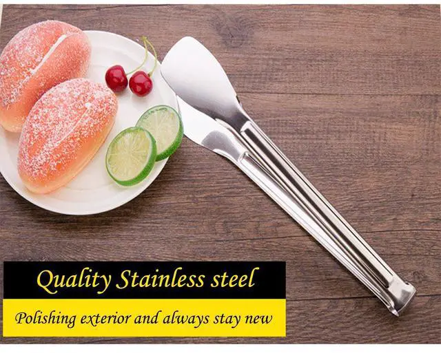 Alt view image 6 of 7 - 2Pcs 9-Inch Cooking Tongs, Stainless Steel Serving Tongs for Barbecue, Cooking, Salad, Grilling, Serving and Frying