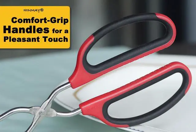 Alt view image 5 of 7 - 12" 16" Extra Long Stainless Steel Kitchen Scissor Tongs Set (Red)