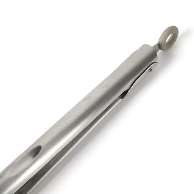 Alt view image 7 of 7 - Edge Kitchen Tongs, Stainless Steel Locking Tongs with Heat-Resistant Silicone Heads, Nonstick-Safe Cooking Tongs for Grilling, Serving & Food Prep, Taupe