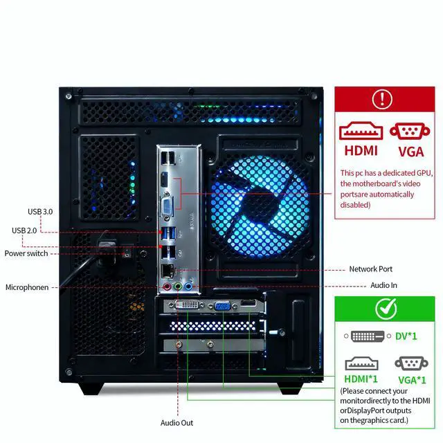 Alt view image 5 of 7 - suevery Intel Core i7-4790 3.6-4.0GHz 4-Core Processor, 16GB RAM, 256GB SSD, Prebuilt Tower Desktop Computer, Business Home or Office PC, Black, with WiFi 6, HDMI, Bluetooth Support,windows 11 pro