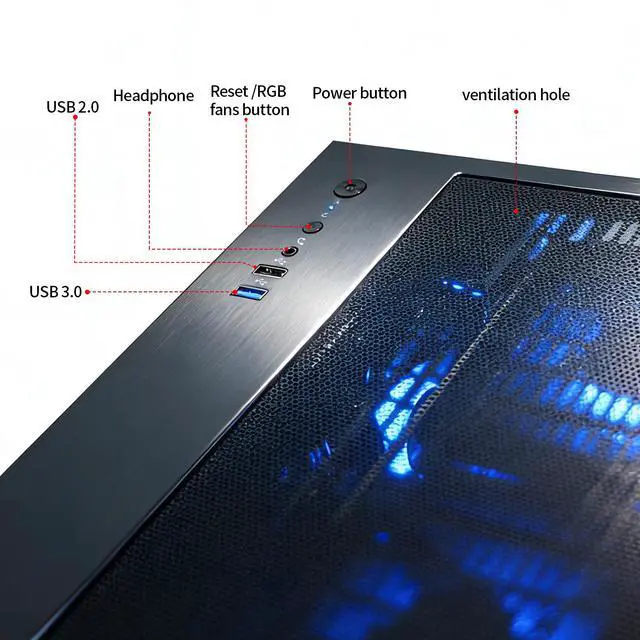 Alt view image 6 of 7 - suevery Intel Core i7-4790 3.6-4.0GHz 4-Core Processor, 16GB RAM, 256GB SSD, Prebuilt Tower Desktop Computer, Business Home or Office PC, Black, with WiFi 6, HDMI, Bluetooth Support,windows 11 pro