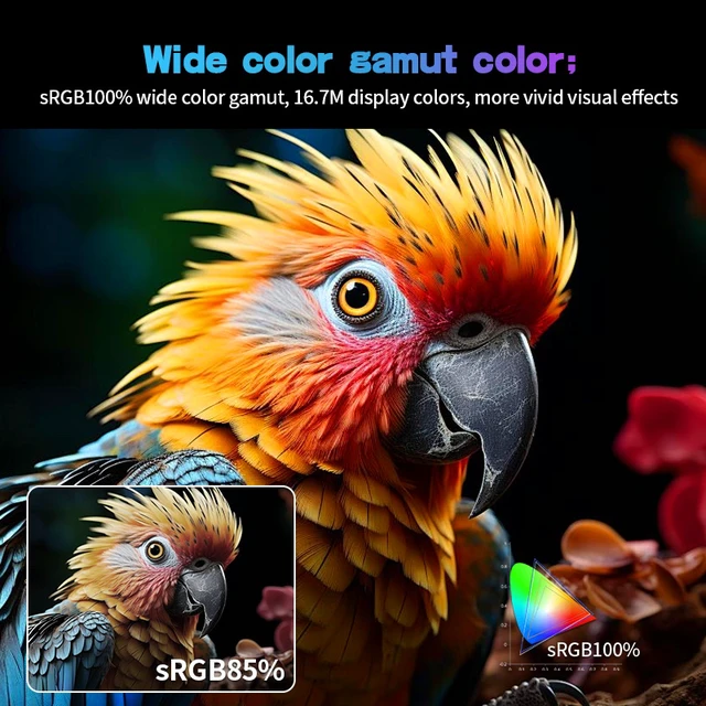 Alt view image 4 of 7 - Gawfolk 34" Curved Ultrawide Gaming Monitor, 21:9 Aspect Ratio WQHD 2560 x 1080, 120Hz Refresh Rate, 100% sRGB Wide Color Gamut, 3000:1 Contrast Ratio, Freesync, VESA Mount 75x75mm, Tilt Adjustment fo