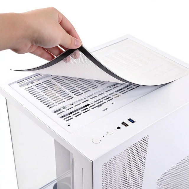 Alt view image 4 of 5 - Qehi Prebuilt Desktop PC, AMD Ryzen 5 3400G, 16GB DDR4 RAM, 256GB 2.5" SSD, White ARGB Tempered Glass Tower, Home Office & Student Desktop Computer