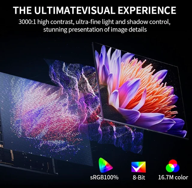 Alt view image 5 of 7 - Gawfolk 49 Inch Curved Ultrawide Gaming Monitor, 5K WQHD 5120×1440P, 165Hz, 1500R Curved VA Panel, 100% sRGB, 3000:1 Contrast, FreeSync, Built-in Speakers, VESA Mountable, 32:9 Aspect Ratio