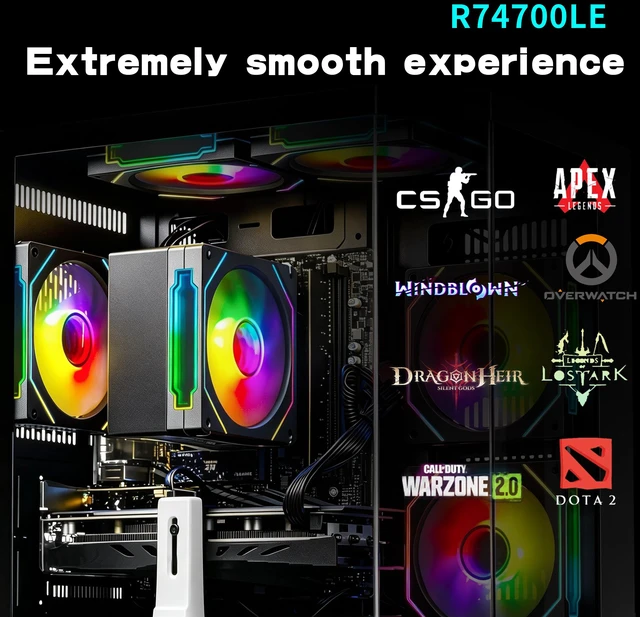 Alt view image 4 of 7 - Qehi Gaming Desktop PC, Ryzen 7 , RTX3050 8G,16G RAM,1T SSD ,WIFI6,prebuilt Black pcs