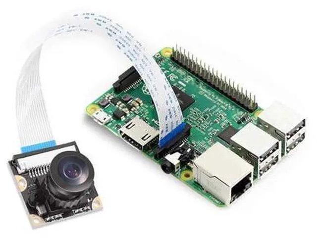 Alt view image 5 of 7 - Raspberry Pi Zero W Camera Module 5MP Wide Angle 160 Degree Fisheye Lens Camera OV5647 1080P Sensor HD Webcam Video with Zero Cable for Raspberry Pi Model 3 B/B+ A+ RPi 3/2/1/zero/zero W