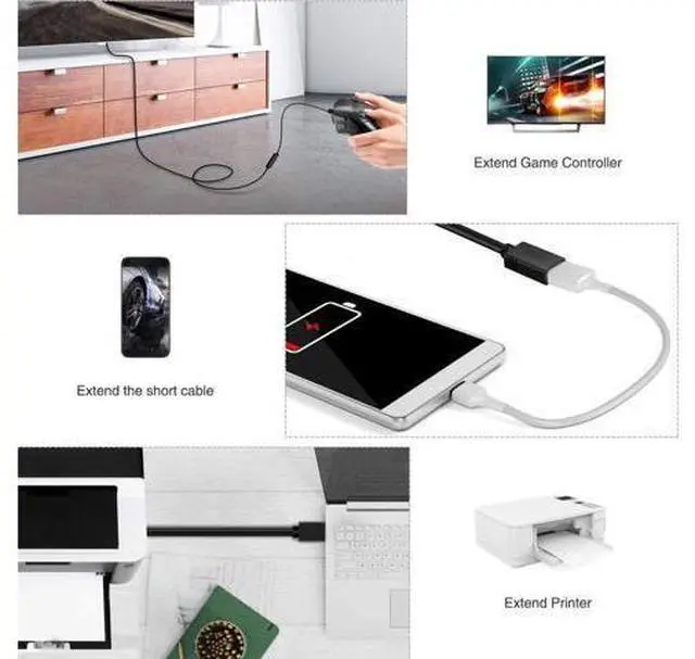 Alt view image 5 of 7 - 16.4 ft. / 5m USB 3.0 Extension Cable , USB 3.0 Extension Cable - A-Male to A-Female for USB Flash Drive, Card Reader, Hard Drive, Keyboard,Mouse,Playstation, Xbox, Printer, Camera