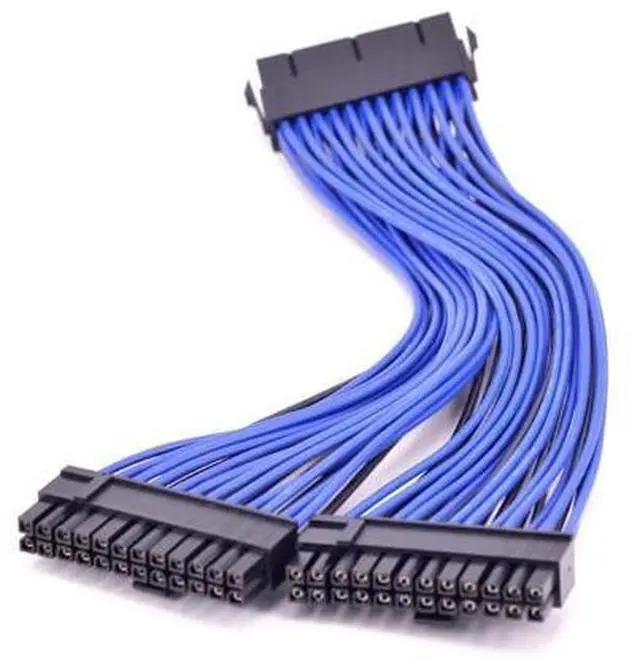 Main image of 24Pin 1 to 2 Power Supply Extension Cable ATX 24 Pin Male to Female Power Port Cable 20+4 Pin Desktop Internal PSU cable 50CM 1.6 ft.