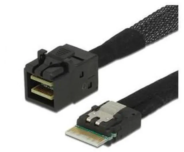 Alt view image 2 of 3 - Slim Line SAS 4.0 SFF-8654 4i 38pin Host to HD Mini SAS 4i SFF-8643 36pin Target Cable 50cm SF-098- 1m