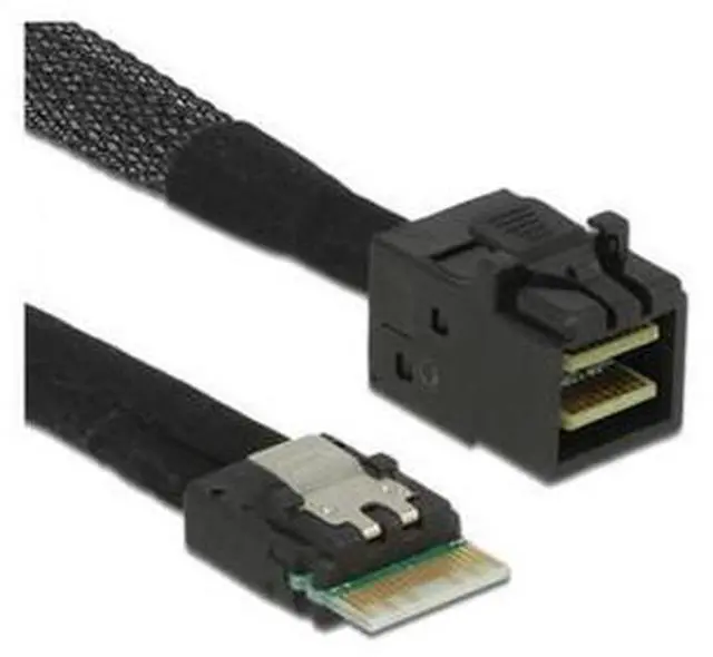 Alt view image 3 of 3 - Slim Line SAS 4.0 SFF-8654 4i 38pin Host to HD Mini SAS 4i SFF-8643 36pin Target Cable 50cm SF-098- 1m