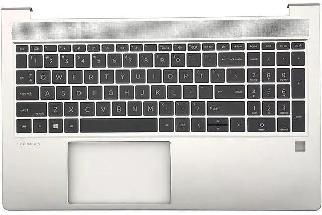 Main image of Replacement Upper Case Palmrest for H-P Probook 450 G8 455 G8 15.6'' Series Laptop Top Cover Non-Backlit Keyboard Assembly M21740-001 Silver