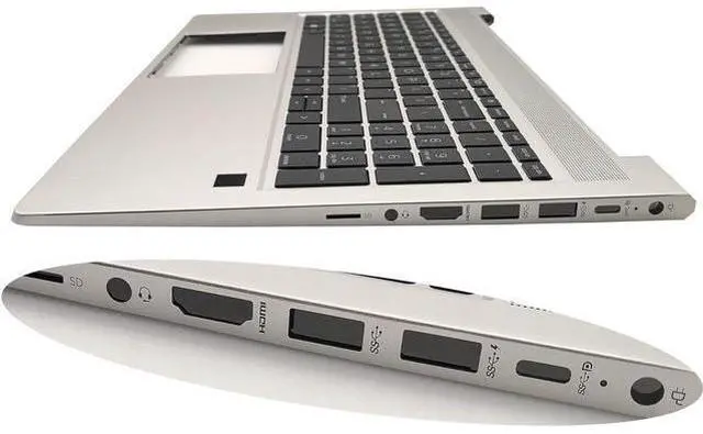 Alt view image 4 of 7 - Replacement Upper Case Palmrest for H-P Probook 450 G8 455 G8 15.6'' Series Laptop Top Cover Non-Backlit Keyboard Assembly M21740-001 Silver
