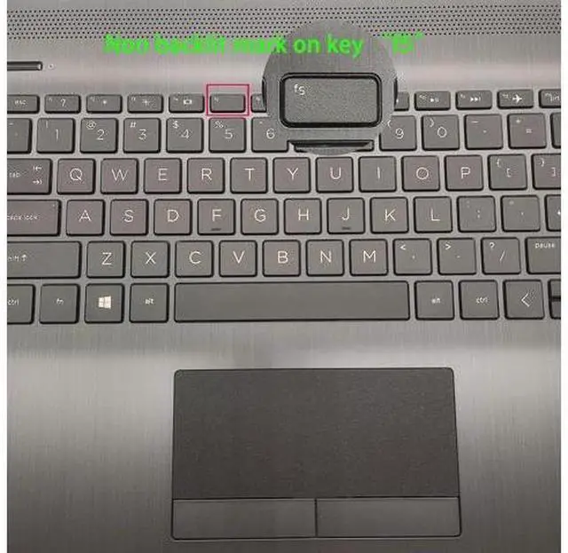 Alt view image 3 of 7 - Replacement Upper Case Palmrest for H-P 17-by 17-ca 17t-by 17z-ca Series Laptop Non-Backlit Keyboard Assembly Top Cover US Layout with 73H0 ToucH-Pad L22750-001 Gray