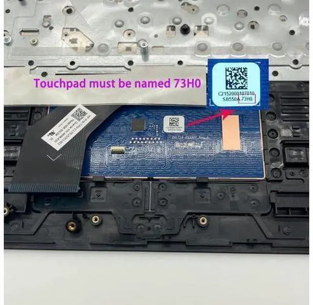 Alt view image 5 of 7 - Replacement Upper Case Palmrest for H-P 17-by 17-ca 17t-by 17z-ca Series Laptop Non-Backlit Keyboard Assembly Top Cover US Layout with 73H0 ToucH-Pad L22750-001 Gray