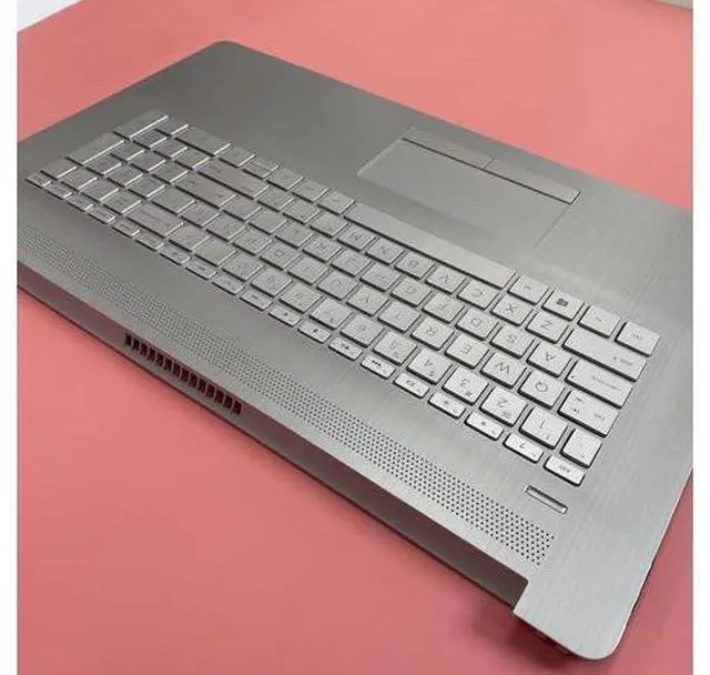 Alt view image 6 of 7 - Replacement for HP 17BY 17-by 17CA 17-CA Laptop Upper Case Palmrest Backlit Keyboard Touchpad Assembly Part with ODD L92783-001 6070B1308113 Top Cover Sliver 2020 Year