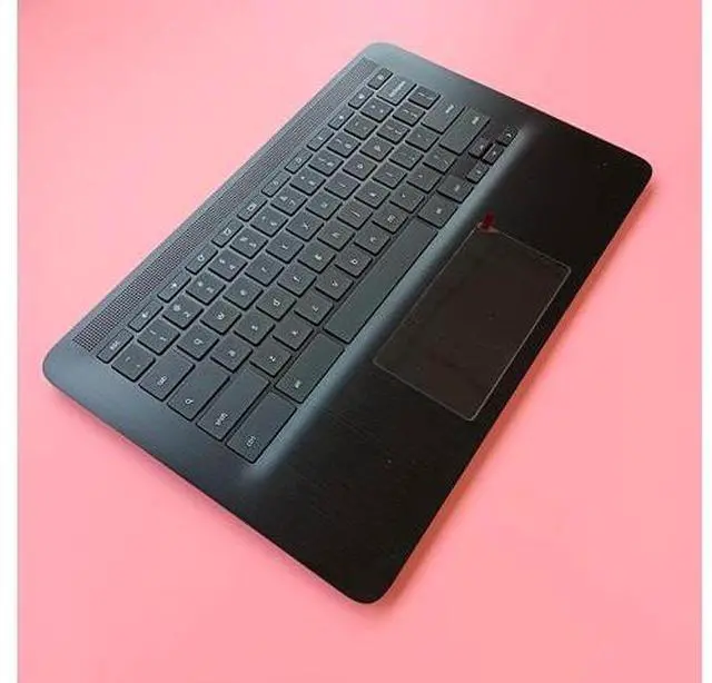 Alt view image 3 of 7 - Replacement Laptop Upper Case Palmrest Non-Keyboard Touchpad Assembly Part for HP Chromebook 14 G7 CB E 14 G7 M47207-001 Black