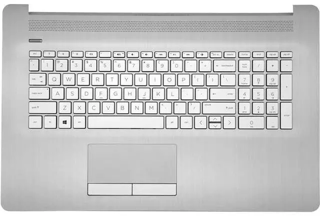 Main image of Replacement Upper Case Palmrest for H-P 17-by 17-CA 17T-by 17Z-CA 17t-by400 17-by0026cy 17z-ca300 Series Laptop Non-Backlight Keyboard Assembly with ODD Top Cover L92785-001 Natural Silver