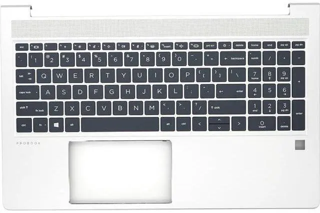 Main image of Replacement Upper Case Palmrest for H-P Probook 450 455 G9 Series Laptop Backlit Keyboard Assembly Top Cover N01933-001 Silver