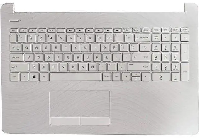 Main image of Replacement for HP 15-BS 15T-BR 15Q-BU 15T-BS BW 15Z-BW 15-BS015DX Laptop Upper Case Palmrest Keyboard Touchpad Assembly Part AP204000E00 925009-001 925008-001 White