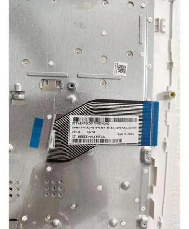 Alt view image 6 of 7 - Replacement for HP 15-BS 15T-BR 15Q-BU 15T-BS BW 15Z-BW 15-BS015DX Laptop Upper Case Palmrest Keyboard Touchpad Assembly Part AP204000E00 925009-001 925008-001 White