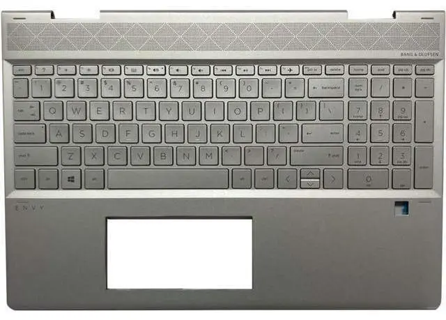 Main image of Replacement for HP Envy x360 15 DR 15T-DR000 15T-DR000 15T-DR100 Laptop Upper Case Palmrest Backlit Keyboard Assembly Part L53814-001 Top Cover Sliver