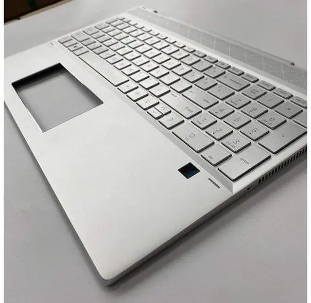 Alt view image 6 of 7 - Replacement for HP Envy x360 15 DR 15T-DR000 15T-DR000 15T-DR100 Laptop Upper Case Palmrest Backlit Keyboard Assembly Part L53814-001 Top Cover Sliver